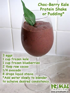 Choc-Berry Kale Protein Shake or Pudding