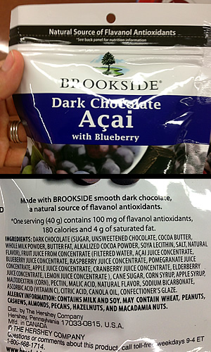 Brookside Dark Chocolate Acai Snack Not Healthy