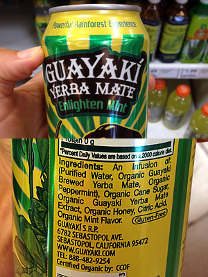 Guayaki Yerba Mate Tea in a Can