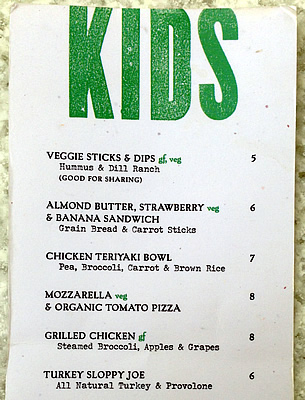 True Food Kids Menu