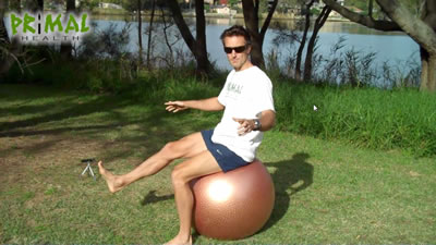 1 Leg - No Leg Seated Swiss Ball Balance