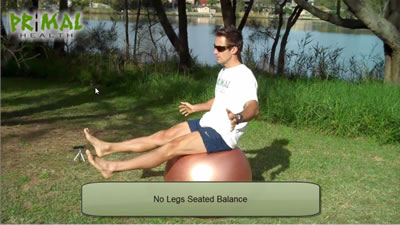 No Legs Seated Swiss Ball Balance