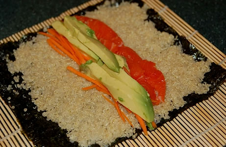 Quinoa Salmon Sushi