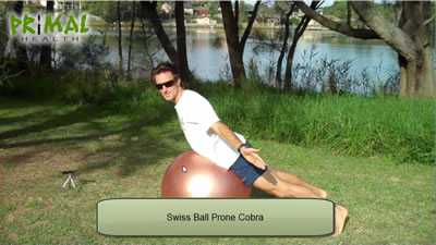 Swiss Ball Prone Cobra