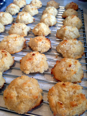 Coconut macaroons are one of the easiest healthy treats