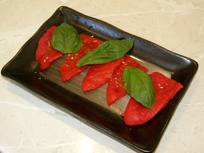 Grilled Capsicum with Basil