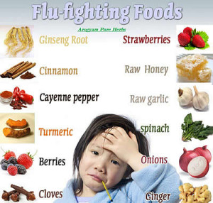 Use nourishing foods to eliminate flu