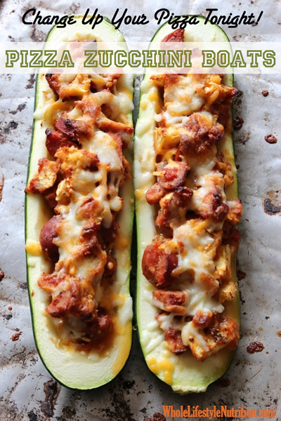 Pizza zucchini boats from Whole Lifestyle Nutrition