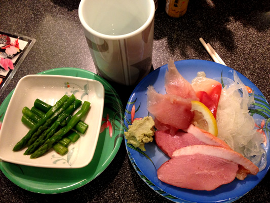 Gluten-free order at the sushi train